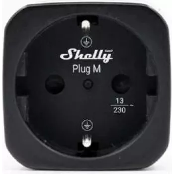 Shelly Plug M Gen3 išmanusis kištukas 4 vnt. juodos spalvos su energijos stebėjimu, Wi-Fi ir Bluetooth