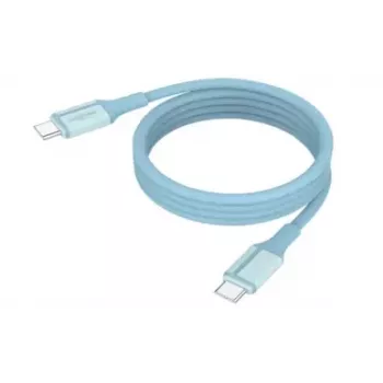 ANSMANN magnetinis USB-C silikoninis kabelis 120cm mėlynas