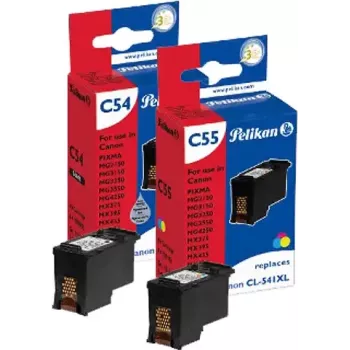 Pelikan rašalo papildymo rinkinys, skirtas Canon PG-540XL/CL-541XL (juoda, žydra, purpurinė, geltona, 4x20 ml)
