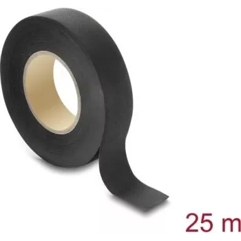 Delock audinio juosta 25 m x 19 mm, ranka plėšiama, lipni, juoda