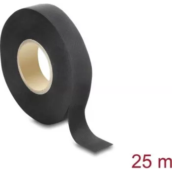 Delock audinio juosta 25 m x 19 mm, atspari plyšimui, lipni, juoda
