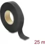 Delock audinio juosta 25 m x 19 mm, atspari plyšimui, lipni, juoda