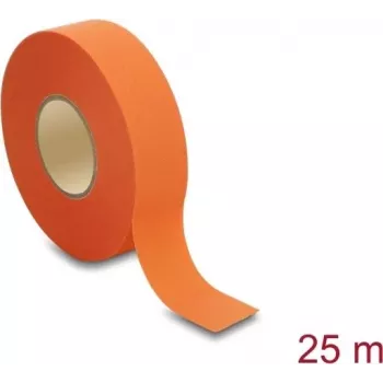 Delock audinio juosta 25 m x 25 mm, atspari plyšimui, lipni, oranžinė