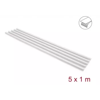 Delock lipnus kabelių kanalas su stumdomu dangteliu 15 x 10 mm - 1 m, 5 vnt., baltas