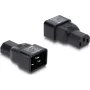 Delock IEC 60320 C20 į C13 maitinimo adapteris, vyriškas kištukas į moterišką lizdą, 10 A, 250 V, tiesus, juodas