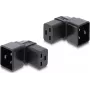 Delock IEC 60320 C20 į C19 maitinimo adapteris, kištukas į lizdą, 16 A, 90° kampu, juodas