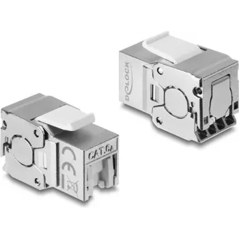 Delock Keystone modulis RJ45 moteriškas į LSA Cat.6A ekranuotas, be įrankių, su dulkių dangteliu