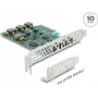 Delock PCI Express x4 kortelė į 4 x USB Type-C™ 10 Gbps - mažo profilio forma