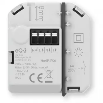 Homematic IP įleidžiamas perjungimo pavara 6A