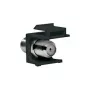 LogiLink NK0018B Keystone F-Type 75 omų mova, moteriška į moterišką, juoda