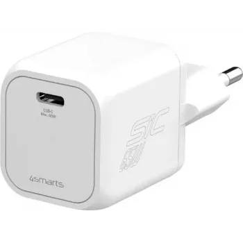 4smarts PDPlug SiC 45W USB-C sieninis įkroviklis baltas
