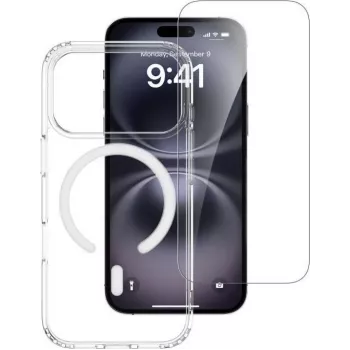 4smarts 360 Premium apsaugos rinkinys, skirtas Apple iPhone 18 Pro / 17 Pro MagSafe skaidrus