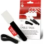 LABEL THE CABLE LTC 2610-10 Daugkartinio naudojimo kabelių raiščiai su užrašymo vieta, juodi, 10 vnt.