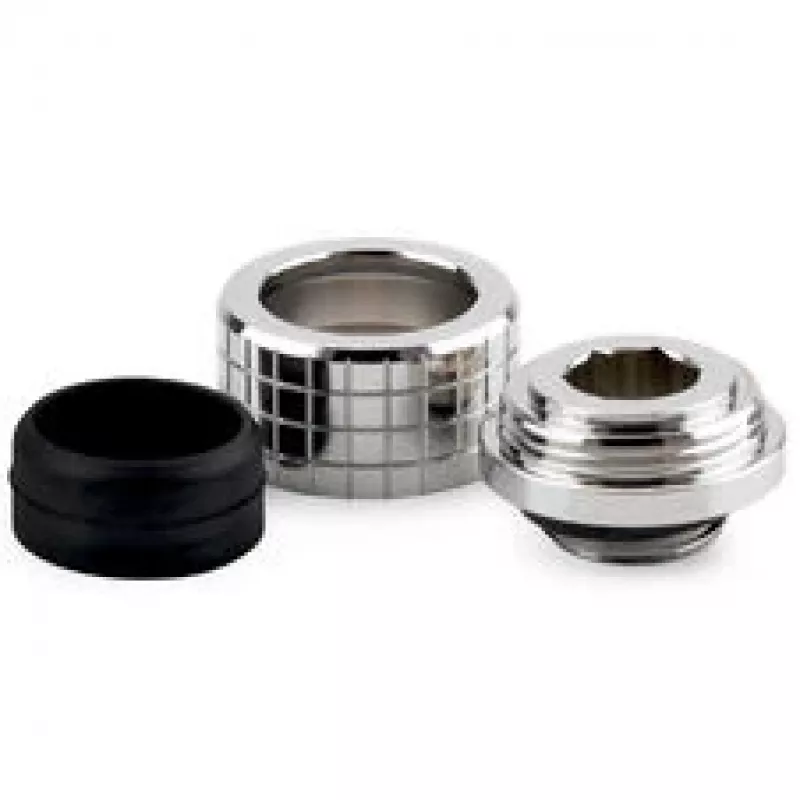Thermal Grizzly DeltaMate kompresinė jungtis, žalvaris - blizgus nikelis, 14 mm kietiems vamzdeliams, G1/4 inch sriegis