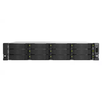 QNAP TS-H1465U-RP-8G 12 lizdų 2U stelažinis NAS su Intel Xeon D-1622, 16GB DDR4 ECC, 2x 10GbE, atsarginis maitinimo šaltinis