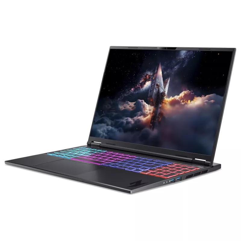 Acer Nitro 16S AI AN16S-61-R2M9 žaidimų nešiojamas kompiuteris, 16 colių WQXGA IPS 180Hz, AMD Ryzen AI 9 365, 16GB DDR5, 1TB SSD, GeForce RTX 5070 8GB, Windows 11 Home, vokiška QWERTZ klaviatūra
