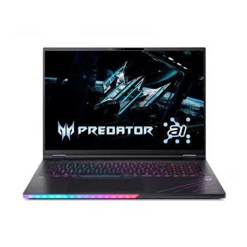 Acer Predator Helios 18 AI PH18-73-97VL 18 inch 4K Mini LED 120Hz žaidimų nešiojamasis kompiuteris, Intel Core Ultra 9 275HX, 32GB RAM, 1TB SSD, NVIDIA GeForce RTX 5080, Windows 11 Home, juoda
