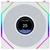 Lian Li UNI FAN TL120 LCD FLEX belaidis ARGB baltas 120 mm atvirkštinių menčių korpuso ventiliatorius