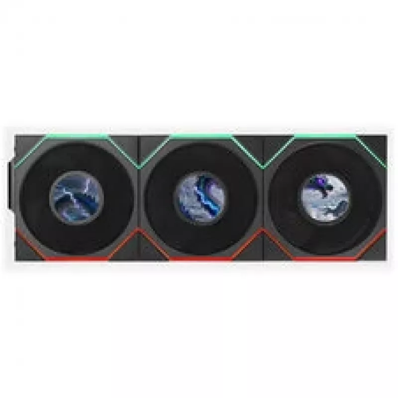 Lian Li UNI FAN TL LCD FLEX Wireless ARGB Reverse Blade 120mm ventiliatorius 3 vnt. su valdikliu, juodas