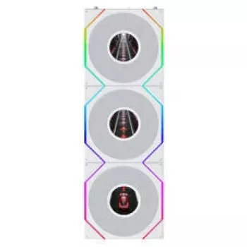 Lian Li UNI FAN TL120 LCD FLEX Wireless ARGB Reverse 3 rinkinys baltas 120 mm korpuso ventiliatorius
