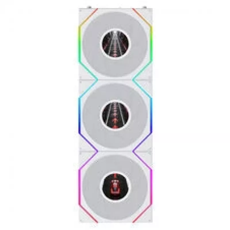 Lian Li UNI FAN TL120 LCD FLEX Wireless ARGB Reverse 3 rinkinys baltas 120 mm korpuso ventiliatorius