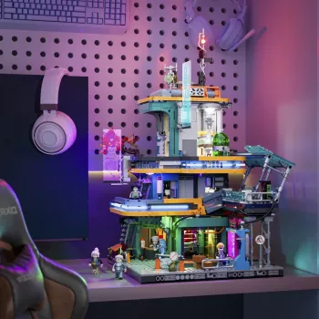 LUMIBRICKS Cyberpunk Neoncity - Apartamentas 1000 dalių dėlionė