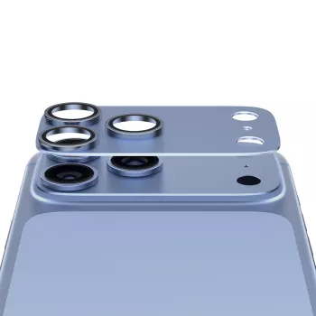 PanzerGlass Fender fotoaparato objektyvo apsauga, skirta iPhone 15 Pro / 15 Pro Max - mėlynų atspalvių