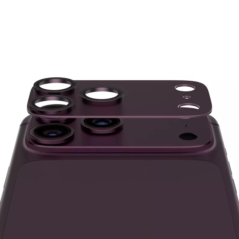 PanzerGlass Fender fotoaparato objektyvo apsauga, skirta iPhone 18 Pro Max - tamsiai vyšninė