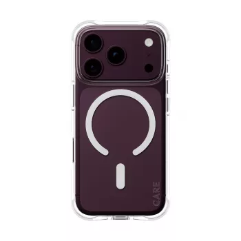 CARE by PanzerGlass Samba dėklas, skirtas iPhone 17/18 Pro, permatomas baltas, MagSafe