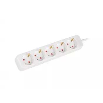 Lanberg PS0-05F-0150-W 5-jų Schuko ilgintuvas 1,5 m baltas, pilnas varis