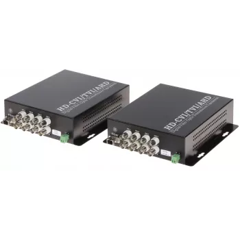 DELTA OVH-8D/SC pramoninis 8 kanalų RS-485/422 į vienmodį šviesolaidžio keitiklį, SC Duplex, 20 km, DIN bėgelis
