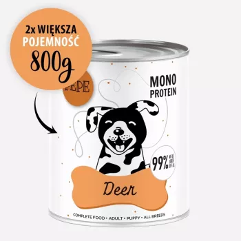 Paka Zwierzaka Pepe Jeleń šlapias šunų maistas su elniena 800g