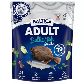 BALTICA Excellent Sensitive Baltijos žuvis mažų veislių monobaltyminis sausas šunų maistas 1kg