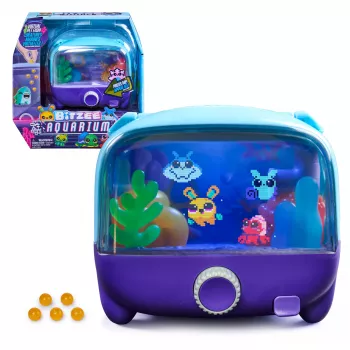 Bitzee Aquarium interaktyvus skaitmeninis augintinio žaislas su 20+ virtualių augintinių, jutikliniais ir judesio valdikliais, violetinė/rožinė