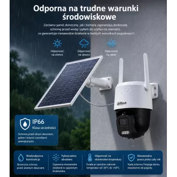 DAHUA BP5E 5MP saulės energija varoma 4G LTE PTZ apsaugos kamera su spalvotu naktiniu matymu