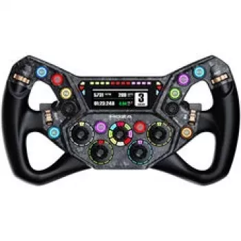 Moza Racing KS Pro vairas - 300 mm anglies pluošto sim racing vairas su RGB mygtukais ir magnetinėmis perjungimo mentelėmis