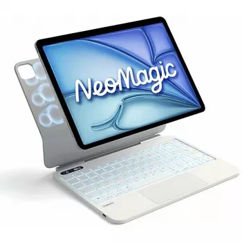 Inateck NeoMagic KB903-11A magnetinė klaviatūra-dėklas iPad Air 11 / iPad Pro 11, QWERTZ, pieniškai balta