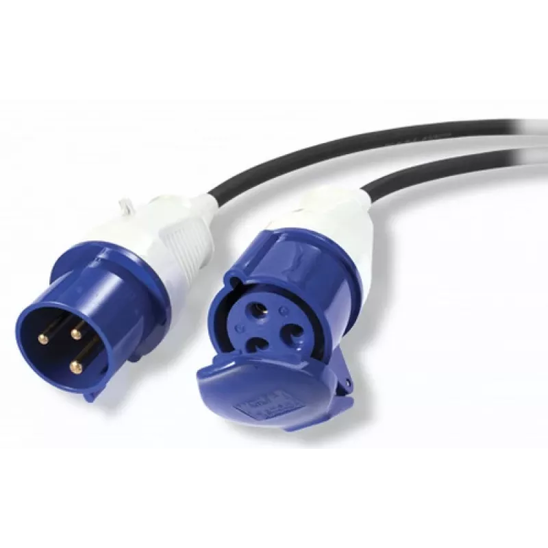 APC Modular IT Power Distribution Cable Extender - IEC 60309 32A (M) į IEC 60309 32A (F), 3m, juoda