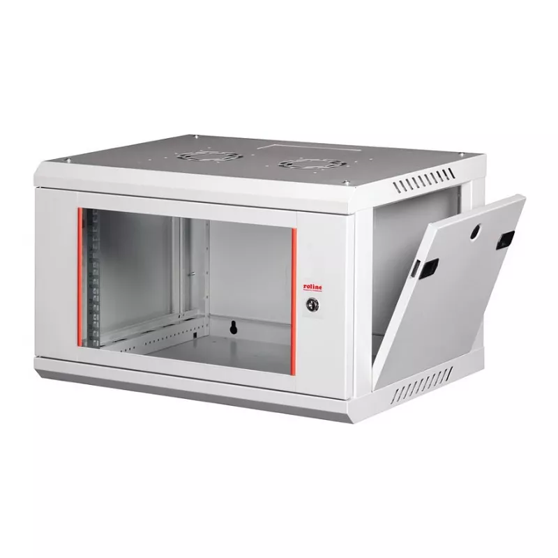 ROLINE 19 colio sieninis spintos Basic Plus 6U, 600x450 mm, pilka