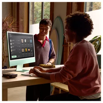 Apple iMac 24 colių sidabrinis M4 8 branduolių CPU 8 branduolių GPU 16GB 512GB SSD vokiška klaviatūra