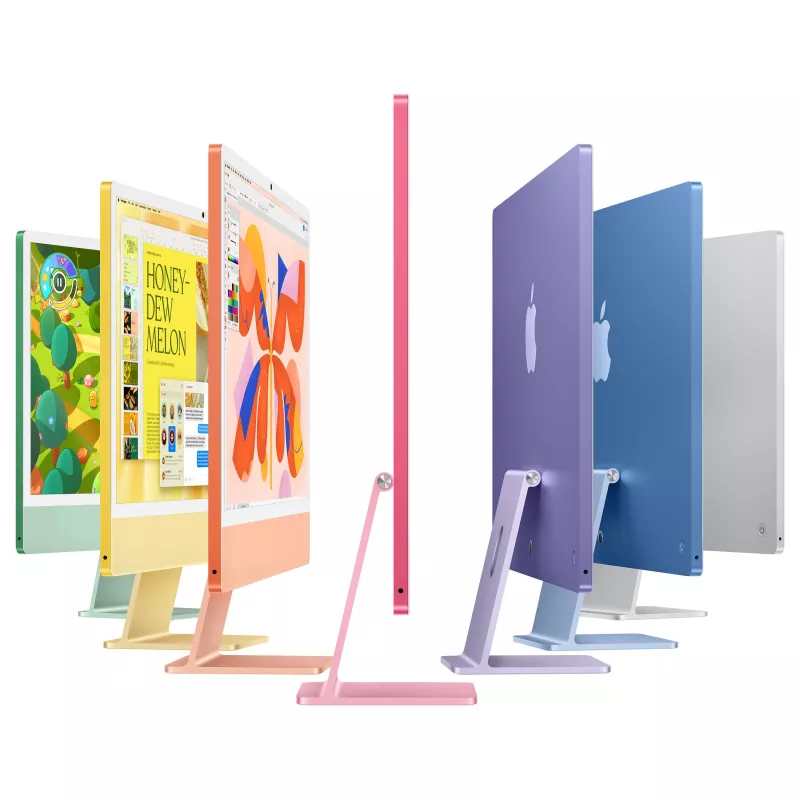 Apple iMac 24 colių sidabrinis M4 8 branduolių CPU 8 branduolių GPU 16GB RAM 512GB SSD vokiška klaviatūra su 1Gb Ethernet