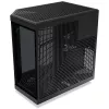 HYTE Y70 Touch juodas Mid Tower korpusas su panoraminiu grūdintu stiklu ir 14,1 colio jutikliniu ekranu, ATX/E-ATX, vertikalus GPU laikiklis