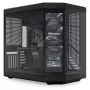 HYTE Y70 Touch juodas Mid Tower korpusas su panoraminiu grūdintu stiklu ir 14,1 colio jutikliniu ekranu, ATX/E-ATX, vertikalus GPU laikiklis