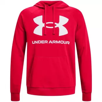 Under Armour vyriškas Rival Fleece megztinis su dideliu logotipu, raudonas