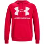 Under Armour vyriškas Rival Fleece megztinis su dideliu logotipu, raudonas