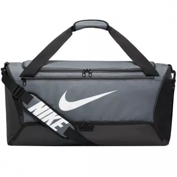 Nike Brasilia 9.5 treniruočių krepšys, vidutinio dydžio, tamsiai pilkai juodos/baltos spalvos DH7710 068