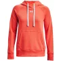 Under Armour moteriškas Rival Fleece HB gobtuvas Phoenix Fire/White 1356317 877
