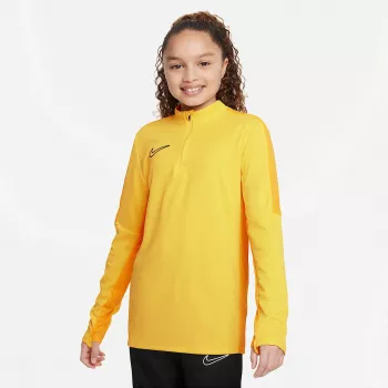 Nike Dri-FIT Academy 23 Drill Top vaikiški marškinėliai trumpomis rankovėmis, geltoni (DR1356-719), dydis S
