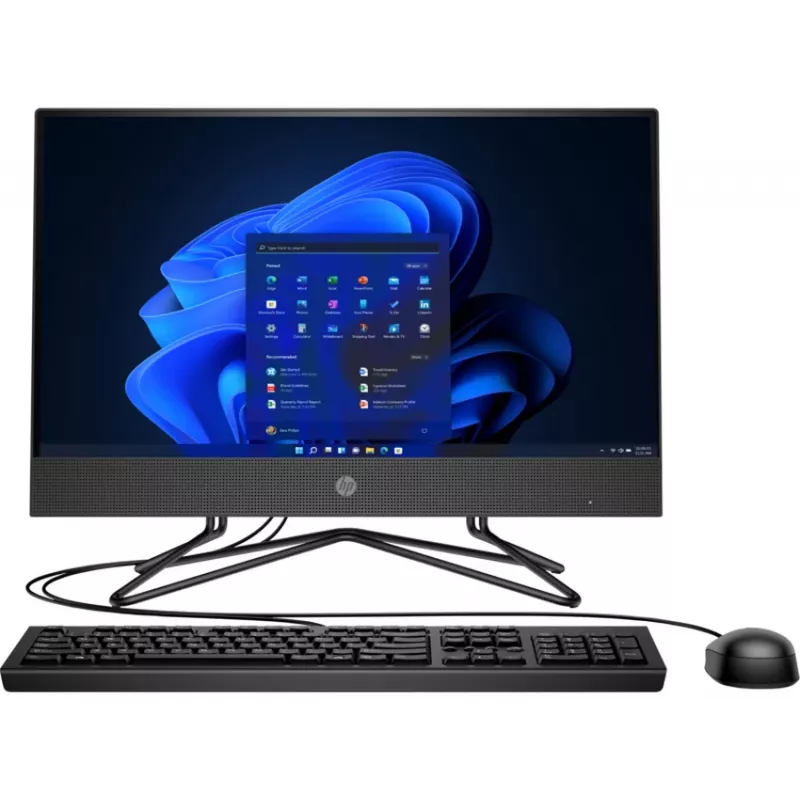 HP 200 G4 AiO 21,5 colio Full HD All-in-One kompiuteris, Intel Core i3-10110U, 4GB RAM, 256GB SSD, Windows 10 Home, juoda