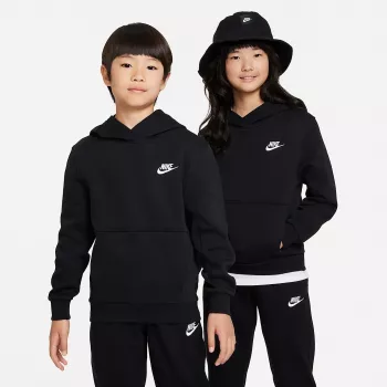 Nike Sportswear Club Fleece vaikiškas pilno užtrauktuko gobtuvas juodas FD3000 010 M